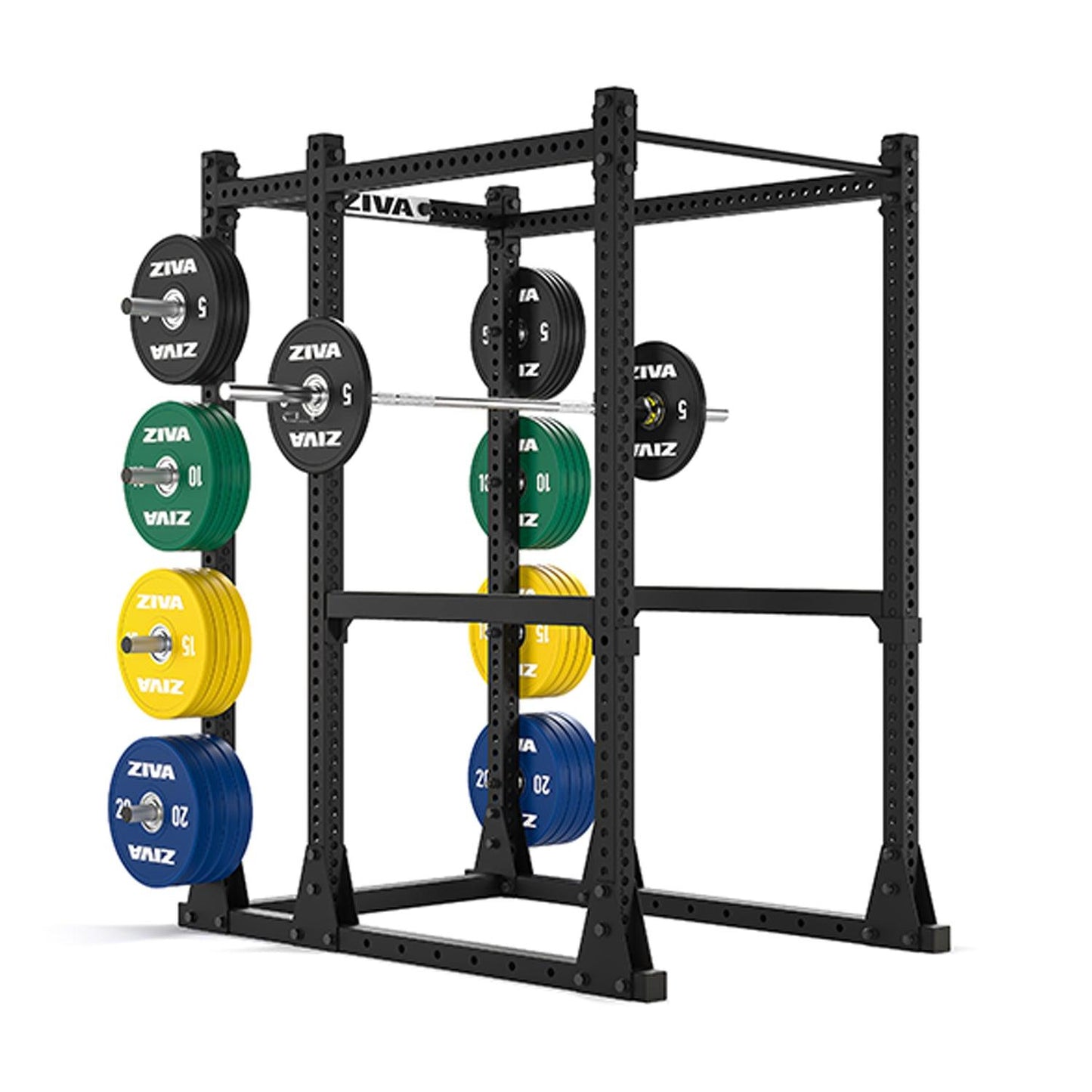 Power Rack with Storage, Includes J-Cup Pair + Inside Safety Arm Pair - Contact Store